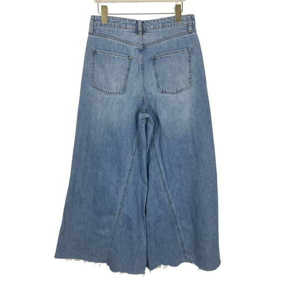 Free People We The Free Extra Wide Leg High Slouchy Jeans Boho Light Wash Sz 29 - Picture 3 of 11